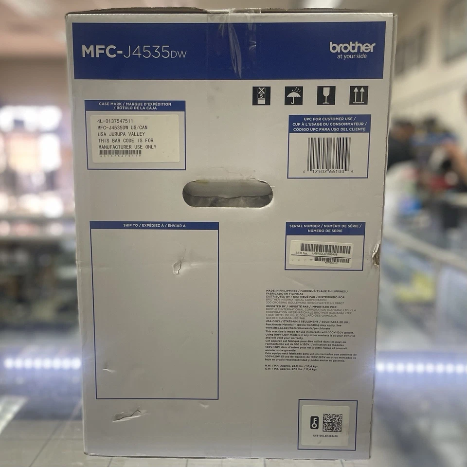 Brother MFC-J4535DW Color Inkjet All-In-One Printer - NEW - Image 4 of 4