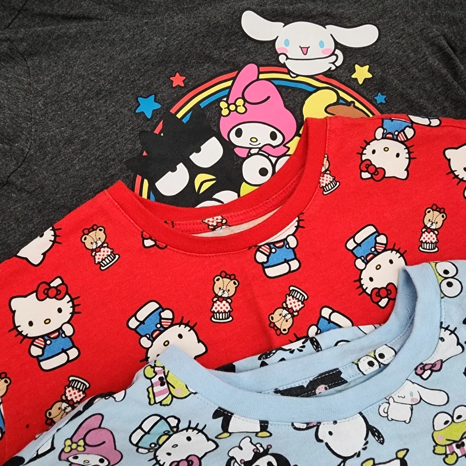 Girls Hello Kitty and Friends set of 6 Graphic Tees age 10-12 - Image 3 of 4