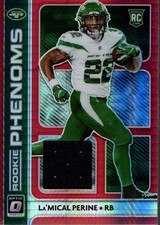 2020 Donruss Optic Rookie Phenoms Jerseys Red Hyper #40 La'Mical Perine Jersey