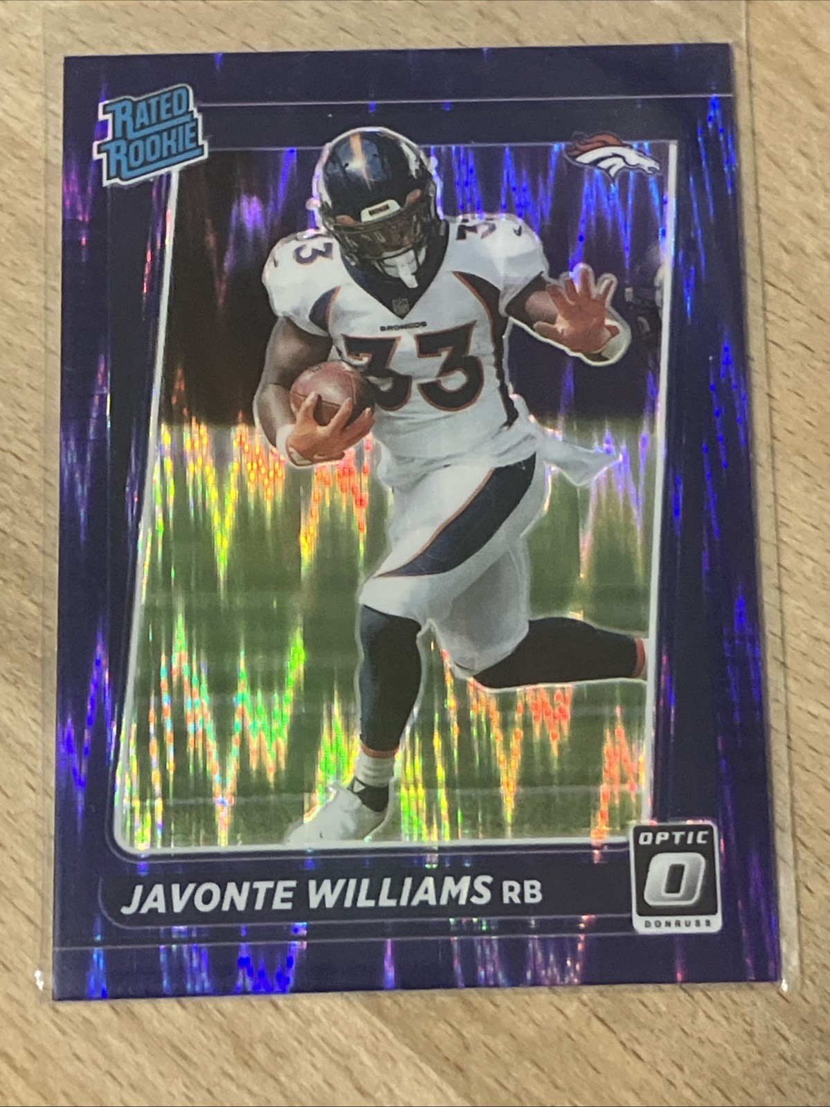 JAVONTE WILLIAMS PURPLE SHOCK PRIZM 2021 Donruss Optic RATED ROOKIE #215 RC