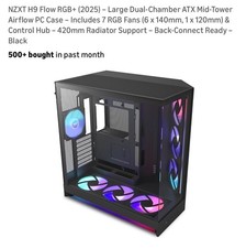 NZXT H9 Flow RGB+ (2025)   Large Dual-Chamber...