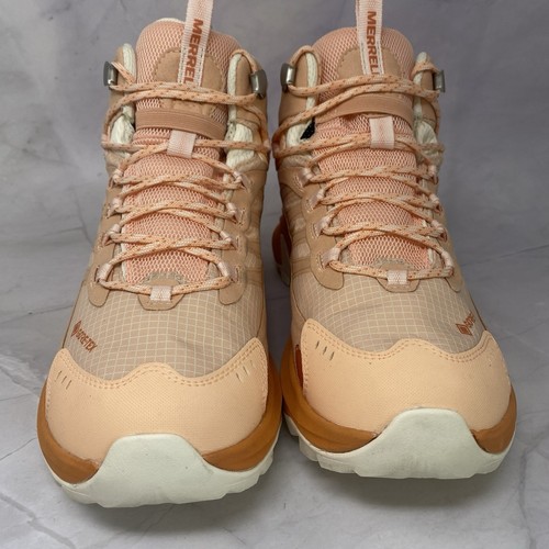 Merrell Women's Moab Speed 2 Mid Gore-Tex Peach Hiking Boots J037832 Sz 11 M - Picture 4 of 8