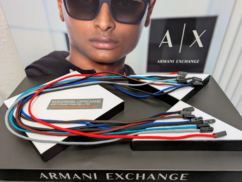 LEADER Gorilla Grip Secure Spectacle/Glasses Cord Holder/Spec.Lanyard. 7 Colourways New