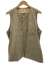 Snow Peak Nylon Vest, Medium, Nylon, KHK, Solid Color, Flexible Insulated Vest