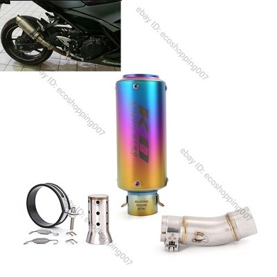 Ninja 500 2026 2025 2024 for Kawasaki Z400 Slip On Exhaust Muffler Tips Mid Pipe