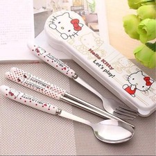 Sanrio Hello Kitty Stainless Steel Chopsticks...
