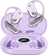 Open Ear Headphones,Over Ear Buds Clip Wireless Earbuds Bone Conduction Built-In