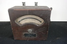 OLD 1930s WESTON AC AMMETER IN WOOD CASE