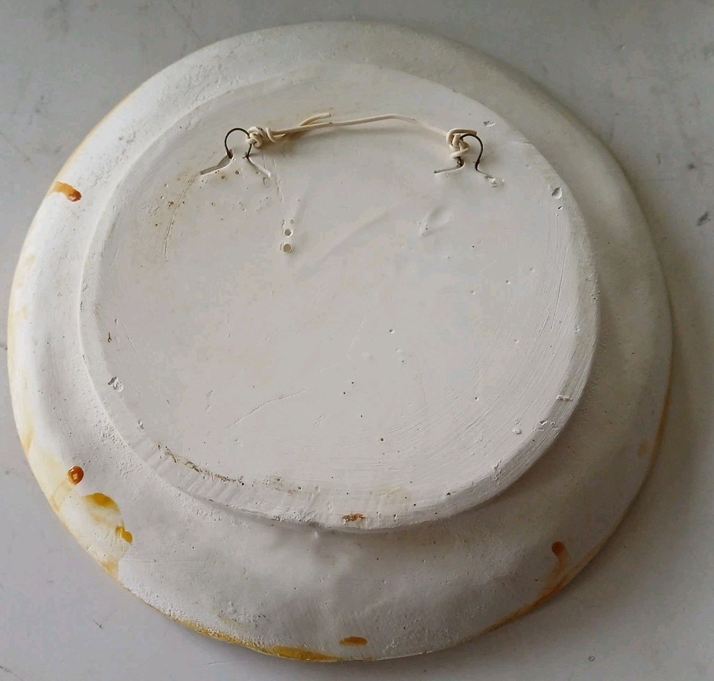 1980(?)Byron Molds(?)3D Scene Ceramic Handpainted Wall Plate(?)