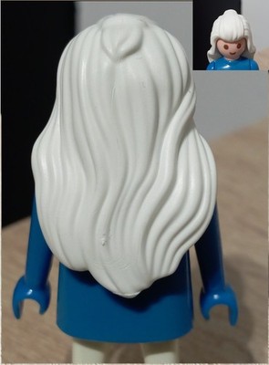 PLAYMOBIL WHITE HAIR MANE WIG BARBARIAN LADY QUEEN PRINCESS