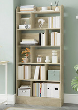 Wide 6 Tier Book Shelf Deep Bookcase Storage Cabinet Display Dining Living Room