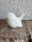 Fenton Glass Bird Opalescent White Makers Mark Stamped Fenton