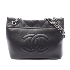 Chanel Matelasse Tote Bag Leather Women Black One Size