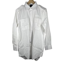 Brooks Brothers United Airlines Shirt Men's 16 32/33 White Pilot Dress Shirt