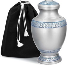 GSM Brands Cremation Urn for Adult Human Ashes - Large Handcrafted Funeral Memor