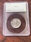 1937 5C Buffalo Nickel Graded MS65 By PCGS Old Rattler Holder