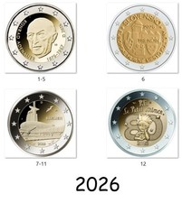 2 Euro 2026 Commemorativi - Tutti i Paesi Disponibili - Oncia