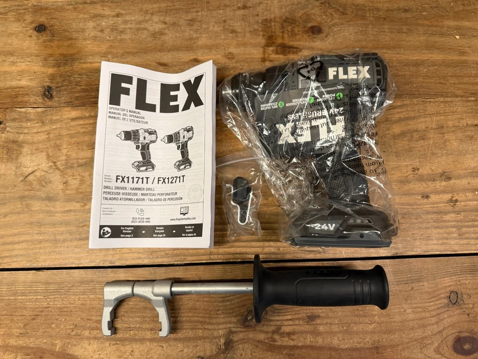 Flex 24V 1/2" Drill Driver 2 Speed Drill Turbo Mode FX1171T Tool Only (Quantity) - Image 2 of 4