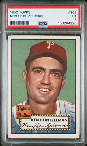1952 TOPPS #362 KEN HEINTZELMAN PSA 5