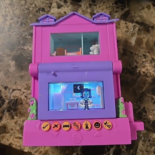 Sound & Visuals Work Well  - 2006 MATTEL Pixel Chix 2 STORY HOUSE Pink Purple 