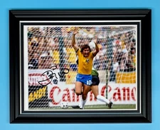 Zico Signed Photo Framed & COA Brazil Poster Football Memorabilia Autograph Auto