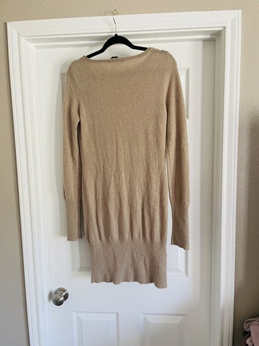 BCBG Maxazria L Caramel 100% Cashmere Cowl Poncho Sweater - Picture 6 of 6