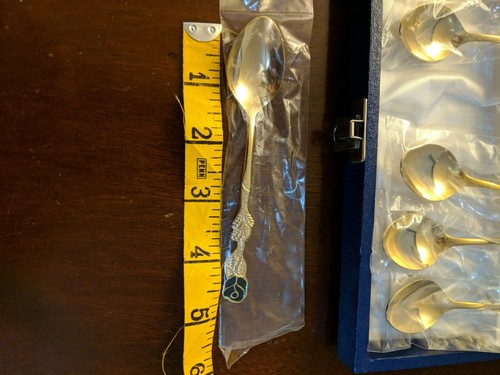 DAVID ORGELL Demitasse Spoons (6) NIB Gold-tone Roses ~ made in Japan - Picture 5 of 8