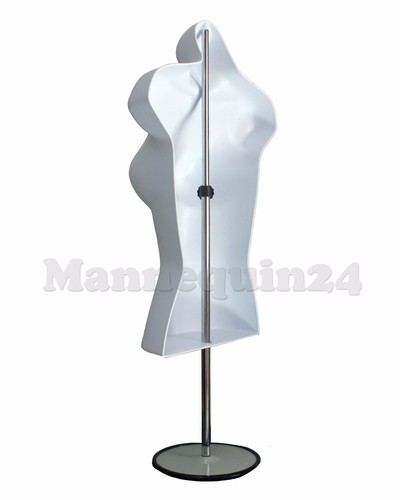 4 Torso Forms White Male Female Child Toddler Body Forms w/ 1 Stand & 4 Hangers - Picture 3 of 9