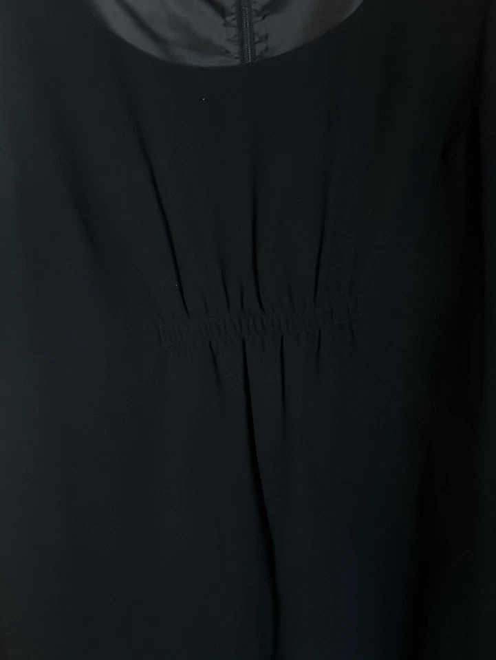 M&S Portfolio Black Smart Formal Sleeveless Dress Plus Size 22 LBD Zip Up - Image 2 of 4