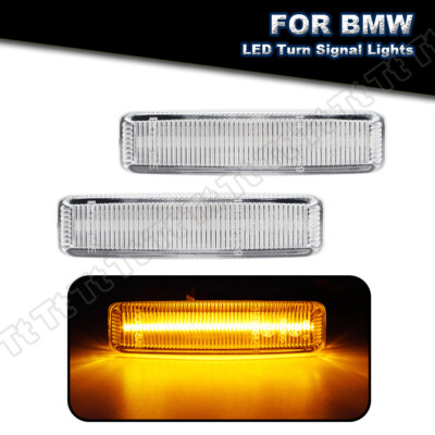 2PCS/Set LED Side Marker Signal Lamp Shell For BMW 5-Series E39