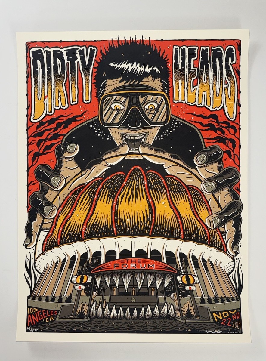 Dirty Heads Poster The Forum Los Angeles CA 2024 Silkscreen #'d