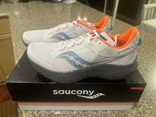 Saucony Kinvara 14 White Gravel Mens Running Shoes Sneakers Size 8