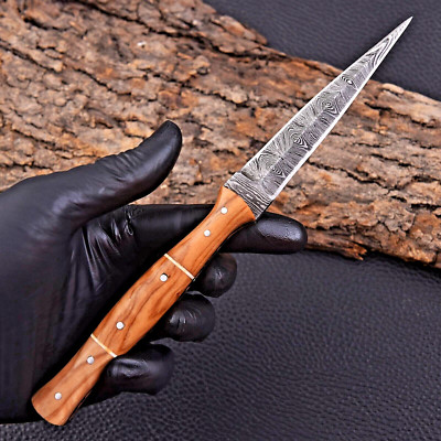 CUSTOM HAND MADE FORGED DAMASCUS STEEL DAGGER HUNTING BOOT KNIFE 1618