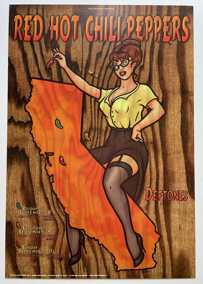 Red Hot Chili Peppers Concert Poster 1998 BGP-202 The Deftones | eBay