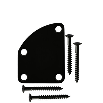 Electric Guitar Neck Plate Cutaway Neck Joint Plate for Strat Tele Bass Black