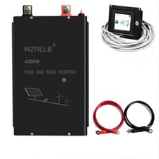 4000W Pure Sine Wave Split Phase Inverter 24V to 120V 240V Solar Wired Remote