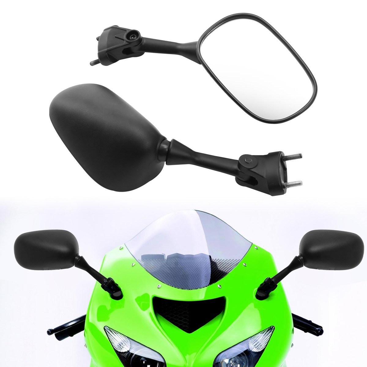 Side Rear View Mirrors Fit For Kawasaki Ninja ZX 6R ZX-6R ZX636