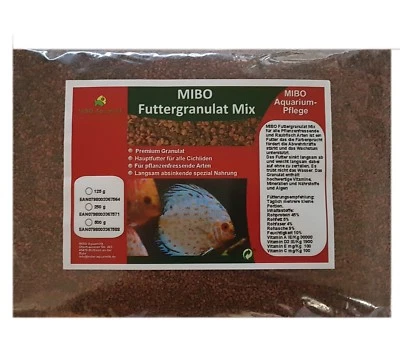 MIBO AQUARISTIK (8,90€/l) MIBO Hauptfutter Granulat Mix mit Spirulina Aquarium Futter 1000ml