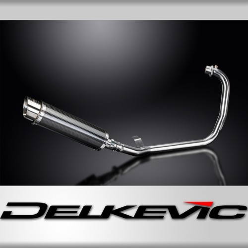 Royal Enfield Himalayan 2017-2024 Full Exhaust 14" Round Carbon Muffler - 第 1/5 張圖片