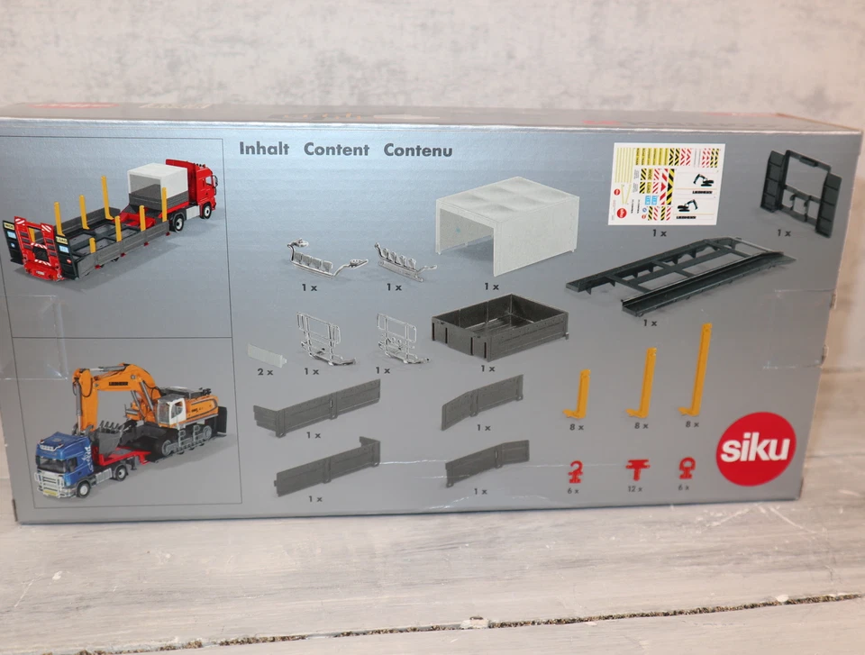 Siku 6714 in 1:32 Zubehör für den Control-Tieflader  und Zugmaschine in OVP - Bild 2 von 3