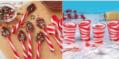PALMER PEPPERMINT CANDY CANE SPOON-SHOT GLASS PAIR BULK VALUE PRICE LIMITED NOW!