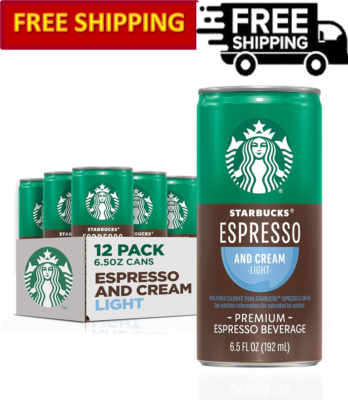 Starbucks Ready to Drink Coffee, Espresso & Cream Light , 6.5oz