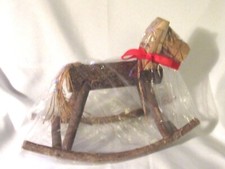 Vintage Wooden Handmade Rocking Horse Decorative Handmade Primitive