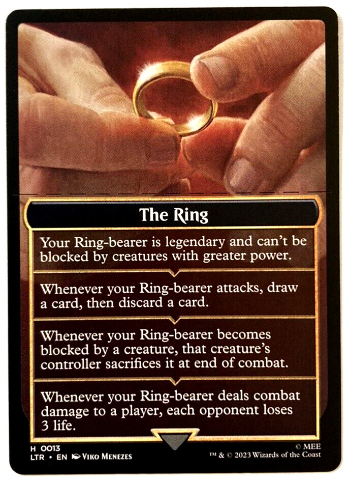 MTG The Ring The Ring Tempts You *HELPER TOKEN* The Lord of the Rings 13 NM