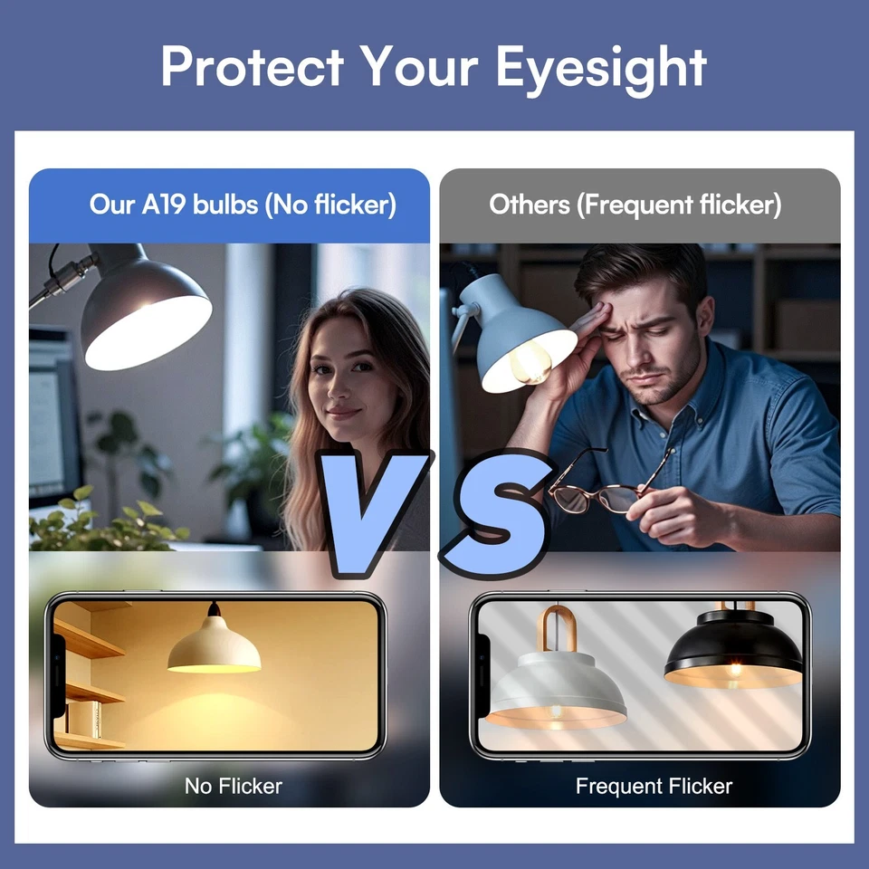 24 шт светодиодных ламп N0Dimmable A19, 100 Вт, 1500 люмен 5000K дневной свет UL перечислены - Изображение 3 из 4