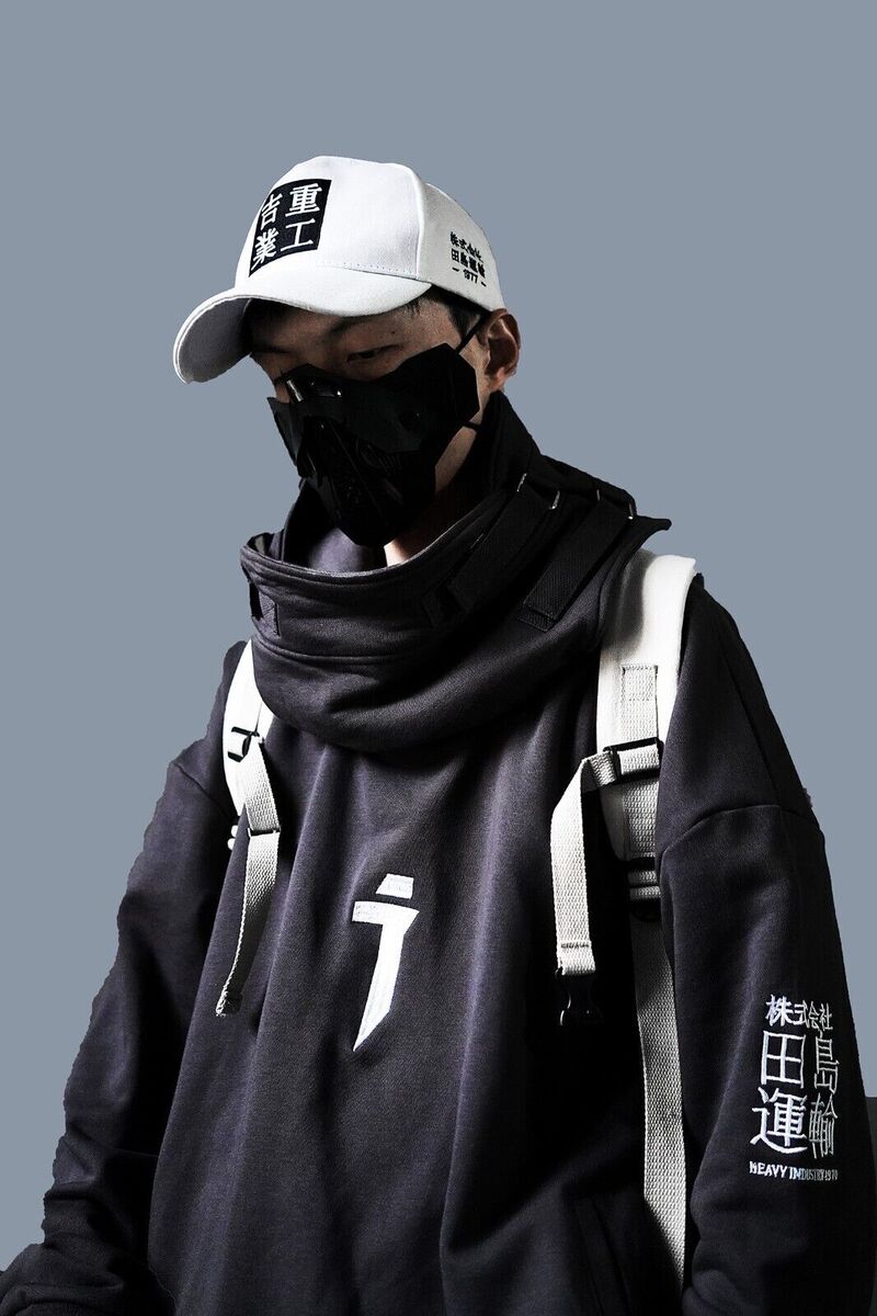 Niepce I-Tech Japanese Kanji Black Hoodie Pullover Urban Niepce I-Tech Japanese Kanji Black Hoodie Pullover Urban