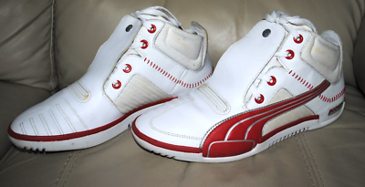 PUMA DUCATI HIGH TOP SHOES, MEN'S SIZE 12 US, 11 UK, 46 EUR, USED