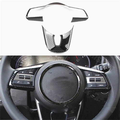 JUIVEEL Carbon Fiber Car Steering Wheel Lower Trim Cover