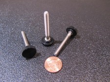 Plastic Black Stainless Thumb Screw 5/8" Head Dia. x 10-32 x 1 1/2" Length, 10Pc