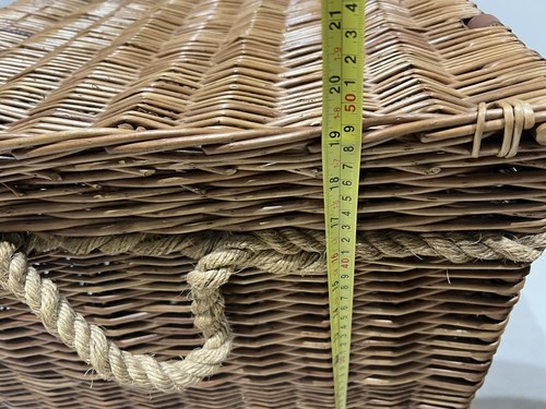 Extra Large Fortnum and Mason Windsor XXXL F&M Wicker Hamper Basket Rope Handles - Picture 12 of 12